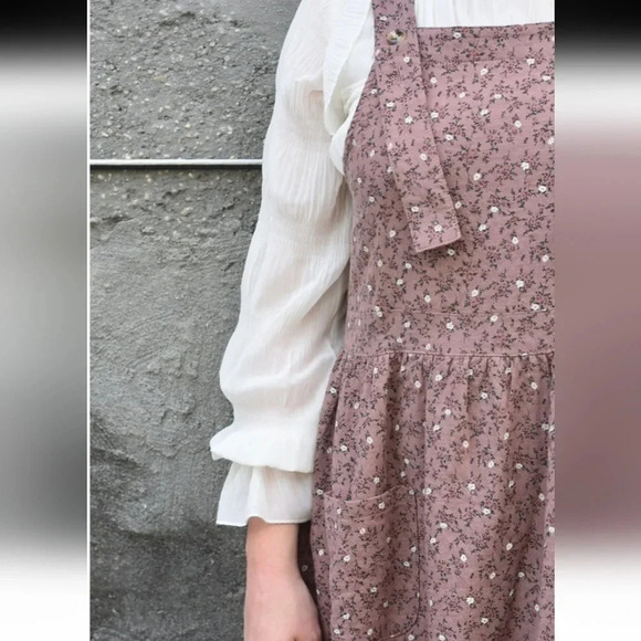 New! Easel Floral Cotton Jumper Dress - Picture 7 of 7